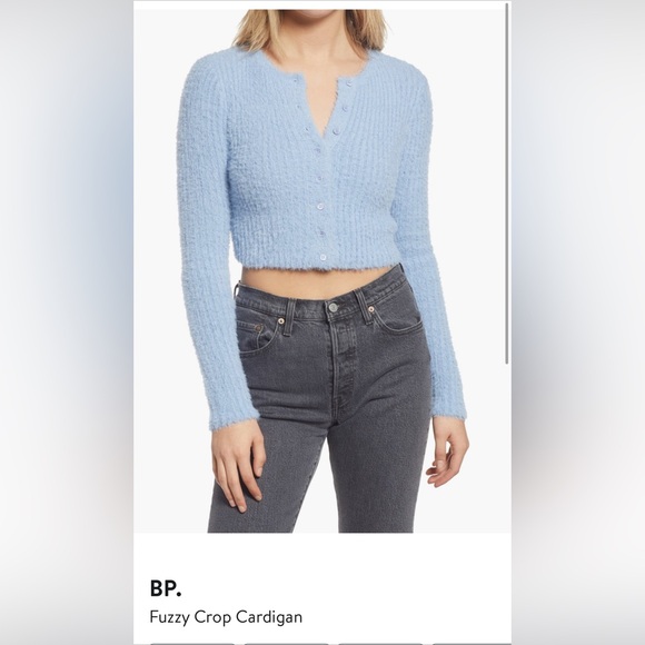NWOT. BP fuzzy crop sweater top . Never worn. Perfect condition. Super cute. - Picture 1 of 8
